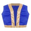 ranrann Kids Boys Girls Gold Trim Open Front Vest Waistcoat Role Play Top Halloween Costume Cosplay Outfits Royal Blue 12 Years view 1