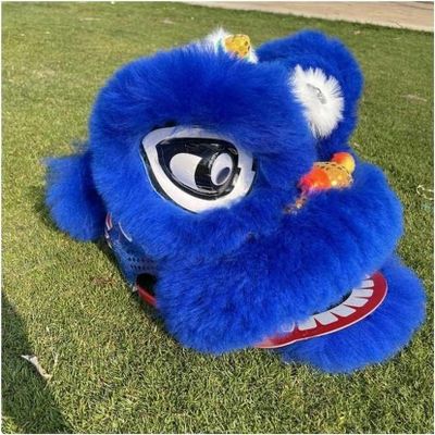 BTURYT Chinese Lion Dance Head Advanced Wool Chinese Dragon Dance Props Traditional Folk Chinese Dragon Dance Costume Show~/