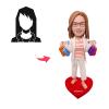 Custom Bobblehead Figure Striped Shirt Glasses Holding Colored Bottles Toy for Private Collectibles Sculpture Handmade Clay Figurine view 3