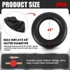 BBTO 2 Pcs 48 Inch River Tube for Floating Heavy Duty Rubber Inflatable Inner Tube Sled Large River Float for Summer Swimming Pool Party Closing Floating Rafting Adults, Black view 2