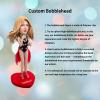 Nurse Bobblehead Figurine Blonde Hair White Uniform Glasses Toy for Private Collectibles Sculpture Handmade Clay Figurine (BOB004) view 4