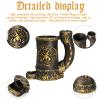 Mug Dice Tower - Dice Rolling Tower,(7PCS D20 Dice Set Included) for DND Gift and Dungeons and Dragon, Tabletop Games, Drink Holder, Tavern Style Board Game Roller (Gold) view 3
