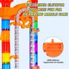 247Pcs Marble Run with Motorized Elevator, Construction Building Blocks Toys with 30 Glass Marbles and 30 Glow in The Dark Marbles, STEM Gifts for Boys and Girls view 2