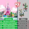 Annexfun Magnetic Blocks-100PCS Magnetic Building Blocks, Princess Castle Building Set, STEM Learning Toys for Kids Ages 3-8 view 4