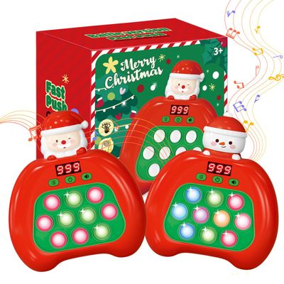 Fast Push Pop Fidget Toys for Kids, Handheld Puzzle Game with LED Screen & Multiplayer Mode, Sensory Toys for 3-12 Year Old Girls Boys, Fun Battle Gifts for FriendsChristmas