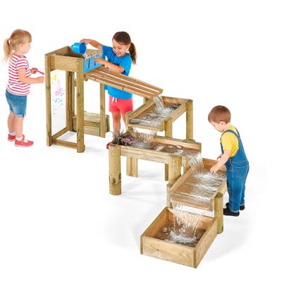 Plum Discovery Wooden Water Run Table for Kids, Toddler Toys, Sensory Activity Table, Outdoor Playset, Painting Easel, Storage Box, Easy to Clean, Durable, Weatherproof, Gift for Ages 3+ Yrs