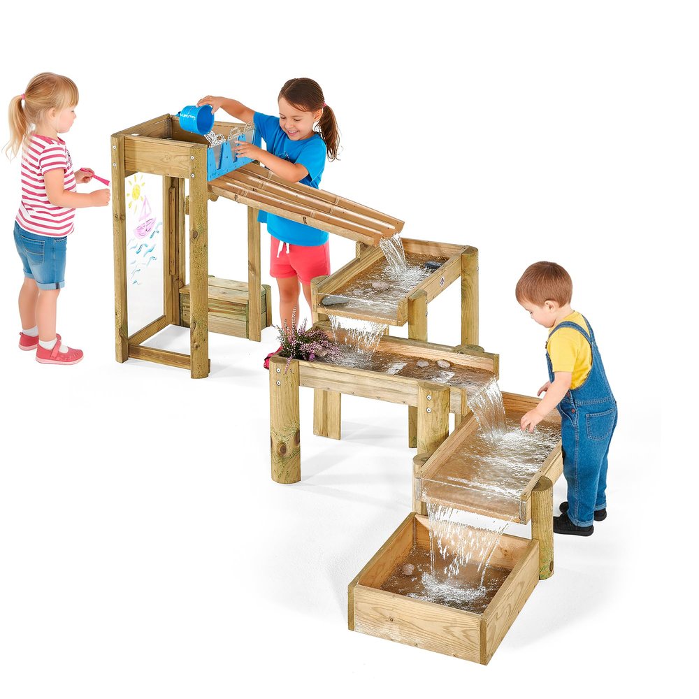 Plum Discovery Wooden Water Run Table for Kids, Toddler Toys, Sensory Activity Table, Outdoor Playset, Painting Easel, Storage Box, Easy to Clean, Durable, Weatherproof, Gift for Ages 3+ Yrs