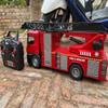 Large 24.4-inch (62CM) remote-controlled fire truck 1:14 remote-controlled sprinkler function electric ladder rescue vehicle 1561 large 22 channel fire ladder truck model Suitable for adults 14+ view 1