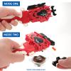 2 Pack String Launchers and Grips, Battling Burst Launcher, Left/Right Spin, Only Compatible with Burst, Two Launch Modes Gyros(Black+Red) view 4