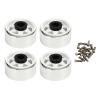 4Pcs Beadlock Wheel Rim Offset 8.9mm Metal Deep Dish Hub Wheel Rims for Axial SCX10 90046 1.9 Inch (White) view 1