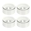 4Pcs Beadlock Wheel Rim Offset 8.9mm Metal Deep Dish Hub Wheel Rims for Axial SCX10 90046 1.9 Inch (White) view 2