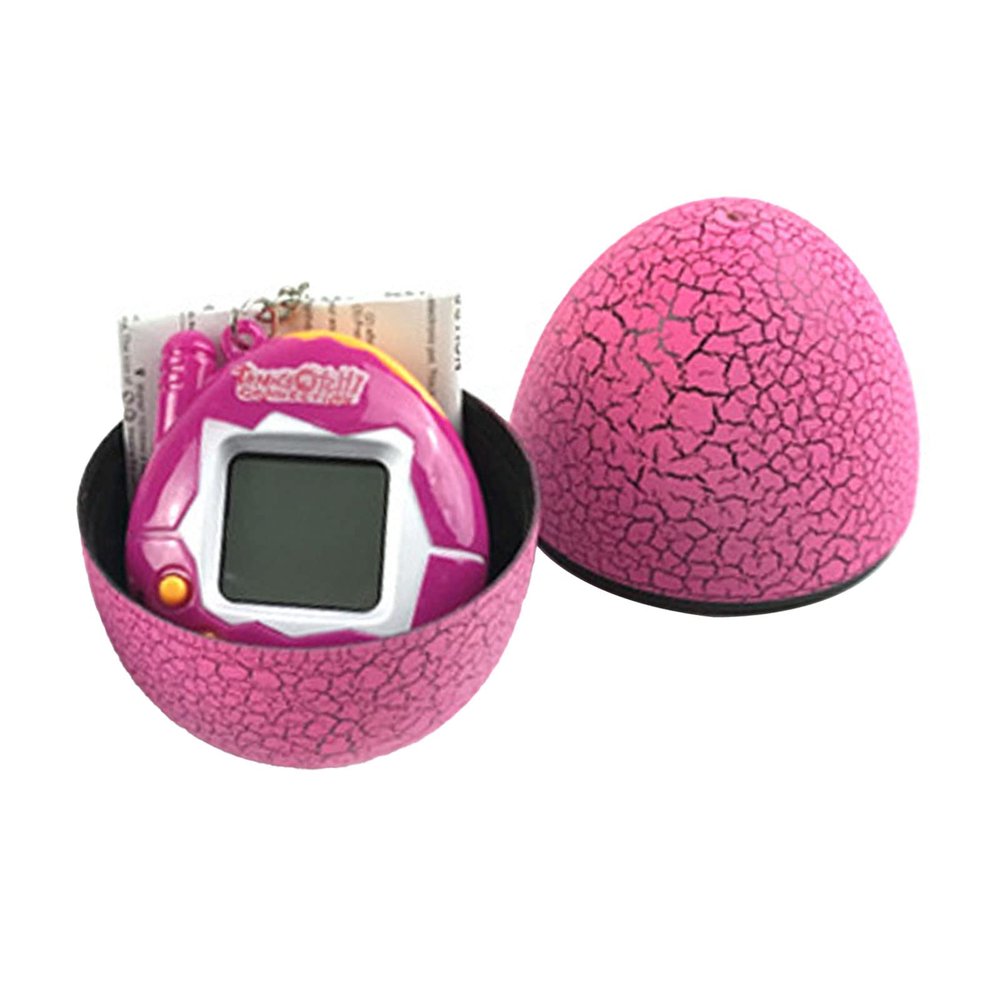 Keenso Digital Pet Game Machine, Electronic Pet Children Portable Funny Virtual Digital Pet Game Machine with Egg Shaped Case (Pink)