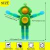 8 Pack Pop Fidget Spinner, Keychain Fidget Toys, Wacky Tracks Fidget Toys, Deformable Fidget Spinners Robot Fingertip Toy for Goodie Bag Basket Stuffers Classroom Prizes Party Favors view 2
