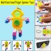 8 Pack Pop Fidget Spinner, Keychain Fidget Toys, Wacky Tracks Fidget Toys, Deformable Fidget Spinners Robot Fingertip Toy for Goodie Bag Basket Stuffers Classroom Prizes Party Favors view 3