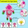 8 Pack Pop Fidget Spinner, Keychain Fidget Toys, Wacky Tracks Fidget Toys, Deformable Fidget Spinners Robot Fingertip Toy for Goodie Bag Basket Stuffers Classroom Prizes Party Favors view 4