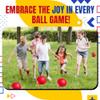 PlayBolt Playground Balls Bulk - 8.5 Inch Red Rubber Kickball Bouncy Inflatable Balls for Kids & Adults w/Hand Pump, Indoor & Outdoor Games, Kickballs, Dodgeball, Four Square, and More, (4-Pack) view 4