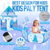 3 in 1 Girls Frozen Play Tent for Kids: Pop Up Baby Playhouse with Toddlers Crawl Tunnel, Ball Pit and Princess Castle Tent - Children Play Tent Frozen Toys Indoor and Outdoor Game for Birthday Gift view 2