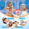 3 in 1 Girls Frozen Play Tent for Kids: Pop Up Baby Playhouse with Toddlers Crawl Tunnel, Ball Pit and Princess Castle Tent - Children Play Tent Frozen Toys Indoor and Outdoor Game for Birthday Gift view 3