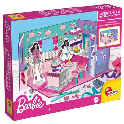 Lisciani - Barbie My Dream Life - My Creative Kitchen - for Kids Ages 4+ - Building and Decorating Game - Imaginative Role Toy - Encourages Creativity and Motor Skills