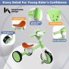 Toddler Balance Bike for Boys Girls, Tricycle for Toddlers 1-5 Year Olds, Toddler Tricycle with Light & Music Front, Kids Bicycle with Removable Pedal, Birthday Gifts for 1 2 3 4 5 Year (Green) view 3
