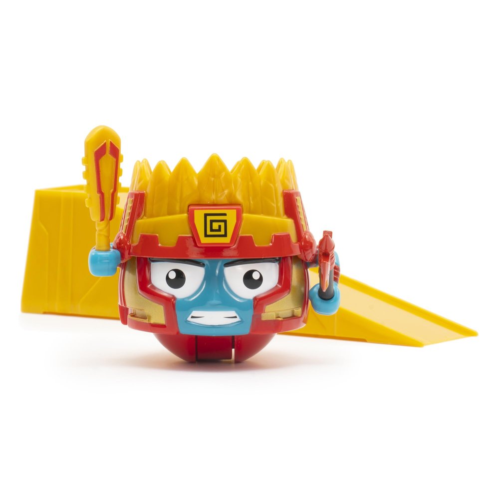 Battle Ballz: Training Pack - Volcanon - Weapon Wielding Toy Aztec Warrior, Rolling Colorful Character, Training Ramp, Blow Your Lid Button, Kids 5+