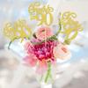 12 PCS Cheers to 90 Centerpiece Sticks Double Sided Glitter 90th Birthday Cake Toppers Number 90 Centerpieces Table Flower Topper Decorations for 90th Birthday Party Centerpiece Supplies Gold view 3