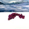 3D Printed Dragon, 3D Printed Articulated Dragon, Clover Crystal Easter Gemstone Orchid Rose Coral Reef Woodland Dragon, Fidget Toy Adults Fidget Toys - BD1 (Orchid Baby Dragon, Red Purple Gold) view 1