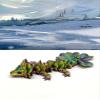 3D Printed Dragon, 3D Printed Articulated Dragon, Clover Crystal Easter Gemstone Orchid Rose Coral Reef Woodland Dragon, Fidget Toy Adults Fidget Toys - BD1 (Clover Baby Dragon, Red Yellow Blue) view 1