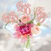 12 PCS Cheers to 90 Centerpiece Sticks Double Sided 90th Birthday Cake Toppers Number 90 Centerpieces Table Flower Topper Decorations for 90th Birthday Party Centerpiece Supplies Rose Gold view 3