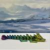 3D Printed Dragon, 3D Printed Articulated Dragon, Clover Crystal Easter Gemstone Orchid Rose Coral Reef Woodland Dragon, Fidget Toy Adults Fidget Toys - BD1 (Woodland Baby Dragon, Red Yellow Blue) view 3