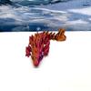 3D Printed Dragon, 3D Printed Articulated Dragon, Clover Crystal Easter Gemstone Orchid Rose Coral Reef Woodland Dragon, Fidget Toy Adults Fidget Toys - BD1 (Gemstone Baby Dragon, Red Purple Gold) view 1