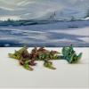 3D Printed Dragon, 3D Printed Articulated Dragon, Clover Crystal Easter Gemstone Orchid Rose Coral Reef Woodland Dragon, Fidget Toy Adults Fidget Toys - BD1 (Coral Reef Baby Dragon, Red Yellow Blue) view 1