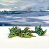 3D Printed Dragon, 3D Printed Articulated Dragon, Clover Crystal Easter Gemstone Orchid Rose Coral Reef Woodland Dragon, Fidget Toy Adults Fidget Toys - BD1 (Coral Reef Baby Dragon, Red Yellow Blue) view 2