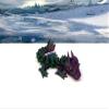 3D Printed Dragon, 3D Printed Articulated Dragon, Clover Crystal Easter Gemstone Orchid Rose Coral Reef Woodland Dragon, Fidget Toy Adults Fidget Toys - BD1 (Rose Baby Dragon, Red Green Blue) view 1