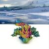 3D Printed Dragon, 3D Printed Articulated Dragon, Clover Crystal Easter Gemstone Orchid Rose Coral Reef Woodland Dragon, Fidget Toy Adults Fidget Toys - BD1 (Gemstone Baby Dragon, Red Yellow Blue) view 1