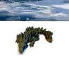 3D Printed Dragon, 3D Printed Articulated Dragon, Clover Crystal Easter Gemstone Orchid Rose Coral Reef Woodland Dragon, Fidget Toy Adults Fidget Toys - BD1 (Gemstone Baby Dragon, Orange Blue Green) view 1