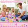 165 PCS Magnetic Tiles Set, Magnet Building Blocks Set with Car, Alphabet Card, and Ferris Wheel for Kids, STEM Educational Montessori Toy for 3 4 5 6 7 8 + Year Old Boys Girls Toddlers Birthday Gifts view 2