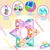 165 PCS Magnetic Tiles Set, Magnet Building Blocks Set with Car, Alphabet Card, and Ferris Wheel for Kids, STEM Educational Montessori Toy for 3 4 5 6 7 8 + Year Old Boys Girls Toddlers Birthday Gifts view 4