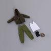 1/12 Scale Male Clothes,Male Zipper Hoodie Work Pants Coat Vest Trousers Clothing for 6inch Action Figure Body (Green) view 1