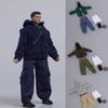1/12 Scale Male Clothes,Male Zipper Hoodie Work Pants Coat Vest Trousers Clothing for 6inch Action Figure Body (Green) view 2