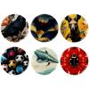 asebiunh 6 Pcs 2.2 Inch Button Badges with Pin, Bat Pattern Round Craft Buttons for Craft Supplies, DIY Badges Pins, School Projects view 1