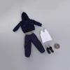 1/12 Scale Male Clothes,Male Zipper Hoodie Work Pants Coat Vest Trousers Clothing for 6inch Action Figure Body (Blue) view 2