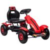 Aosom Kids Pedal Go Kart, Outdoor Ride on Toys with Adjustable Seat, Sharp Handling, Handbrake, 4 Non-Slip Rubber Wheels for Boys & Girls Aged 5-12 Years Old, Red view 1