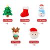 Ercadio 25 Pack Resin Christmas Scene Cupcake Toppers 3D Santa Claus Snowman Christmas Tree Picks for Xmas Holiday Birthday Eve Party Cake Decor view 2