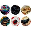 asebiunh 6 Pcs 2.2 Inch Button Badges with Pin, Bat Pattern Round Craft Buttons for Craft Supplies, DIY Badges Pins, School Projects view 1