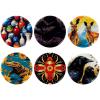 asebiunh 6 Pcs 2.2 Inch Button Badges with Pin, Bat Pattern Round Craft Buttons for Craft Supplies, DIY Badges Pins, School Projects view 1