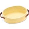 ABenkle Small Woven Basket with Handles, Mini Rope Storage Basket, Tiny Cute Shelf Basket, Oval Decorative Toys Basket for Nursery, Living Room, Empty Gift Basket, 9.4" x 5.9" x 3.9" - XS view 1