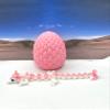 3D Printed Baby Dragon with Dragon Egg, Articulated Crystal Clover, Easter, Gemstone, Orchid, Rose, Sushi Woodland Baby Dragon, Fidget Toy Dragon, Executive Desk Toy BD007WP-PE (Sushi Baby Dragon) view 2