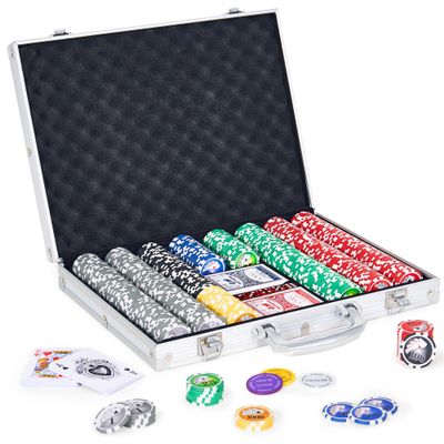 Poker Chips with Numbers,500PCS Poker Chip Set with Aluminum Travel Case,11.5 Gram Poker Set for Texas Holdem and Blackjack Gambling.
