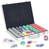 Poker Chips with Numbers,500PCS Poker Chip Set with Aluminum Travel Case,11.5 Gram Poker Set for Texas Holdem and Blackjack Gambling. view 1